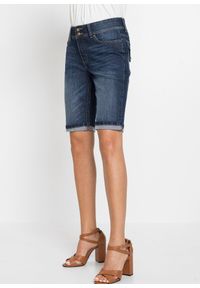 bonprix - Bermudy dżinsowe, mid waist. Kolor: niebieski. Sezon: lato #1