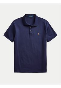 Polo Ralph Lauren Polo 710713130006 Granatowy Custom Slim Fit. Typ kołnierza: polo. Kolor: niebieski. Materiał: bawełna