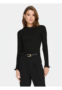 only - ONLY Bluzka Leslie 15277888 Czarny Regular Fit. Kolor: czarny. Materiał: bawełna #1