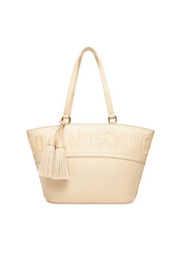 Love Moschino - LOVE MOSCHINO Torebka JC4285PP0MKJ0104 Écru. Kolor: kremowy. Materiał: skórzane