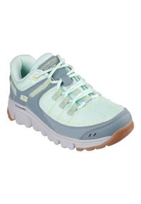skechers - Buty trekkingowe damskie Skechers Stamina At Artists Bluff. Zapięcie: sznurówki. Kolor: zielony. Materiał: syntetyk, tkanina, materiał. Szerokość cholewki: normalna. Model: Skechers Sport. Sport: tenis