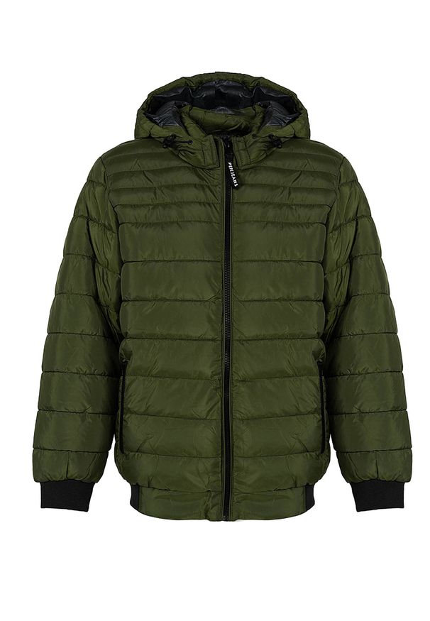 Pepe Jeans Kurtka "James" | PM402598 | James | Mężczyzna | Zielony. Okazja: na co dzień. Typ kołnierza: kaptur. Kolor: zielony. Materiał: poliester. Wzór: aplikacja. Styl: casual