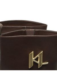 Karl Lagerfeld - KARL LAGERFELD Kozaki KL45090 Brązowy. Kolor: brązowy. Materiał: skóra #2