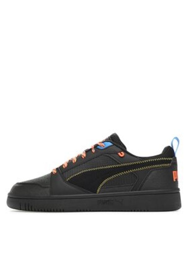 Puma Sneakersy Rebound v6 Low Open 393581 01 Czarny. Kolor: czarny. Materiał: skóra