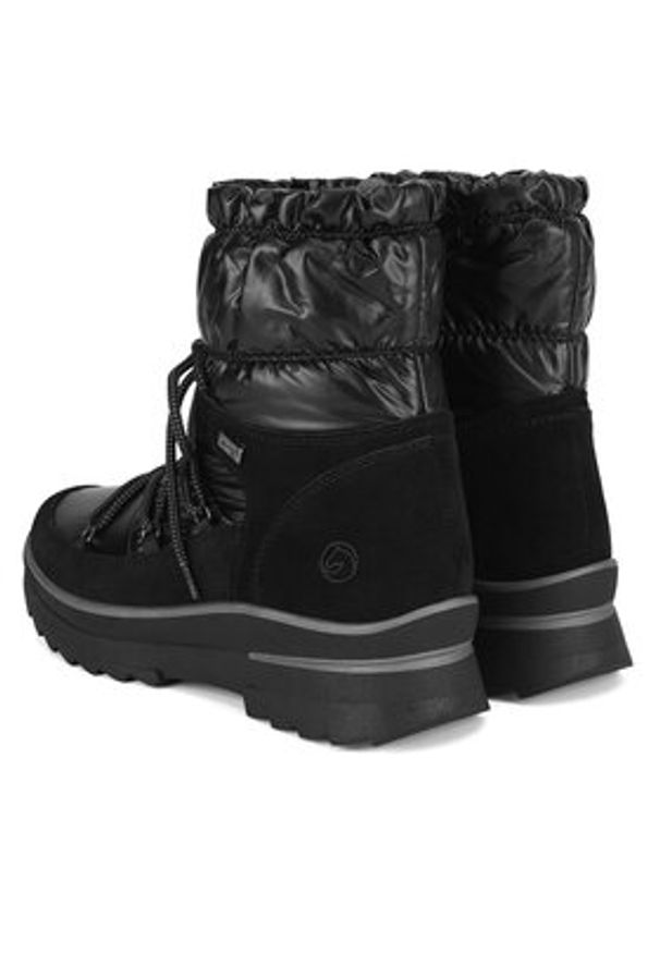 Remonte Śniegowce D2B70-02 Czarny. Kolor: czarny. Materiał: zamsz, skóra