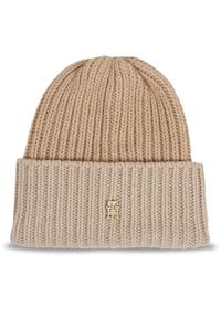 TOMMY HILFIGER - Tommy Hilfiger Czapka Limitless Chic Beanie AW0AW15299 Beżowy. Kolor: beżowy. Materiał: syntetyk #1