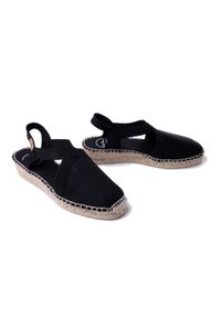 Toni Pons - TONI PONS VERONA black, sandały/espadryle damskie. Kolor: czarny. Obcas: na koturnie