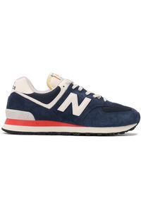 Buty unisex New Balance U574VPN – granatowe. Kolor: niebieski. Materiał: guma, zamsz, skóra. Szerokość cholewki: normalna. Model: New Balance 574