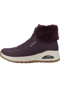 skechers - SKECHERS UNO RUGGED FALL AIR Bordeaux. Wysokość cholewki: za kostkę. Zapięcie: sznurówki. Kolor: czerwony. Materiał: skóra, materiał. Szerokość cholewki: normalna. Styl: sportowy #2