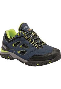 Regatta - Dziecięce Buty Trekkingowe Holcombe Low. Kolor: żółty, zielony, niebieski, wielokolorowy. Sport: turystyka piesza #1
