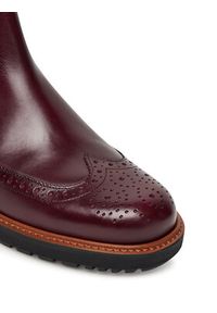 ecco - ECCO Botki 23288361291 Bordowy. Kolor: czerwony. Materiał: skóra