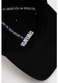 Unfair Athletics czapka bawełniana kolor czarny z aplikacją. Kolor: czarny. Materiał: bawełna. Wzór: aplikacja #2