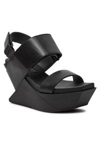 United Nude Sandały Delta Wedge Sandal 1041301162 Czarny. Kolor: czarny. Materiał: skóra #5