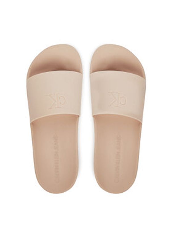 Calvin Klein Jeans Klapki Slide Monogram Tpu YW0YW01715 Różowy. Kolor: różowy