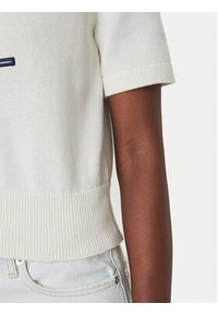 Calvin Klein Jeans Sweter LV047F356G Écru Regular Fit. Kolor: kremowy. Materiał: bawełna #2