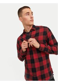 Jack & Jones - Jack&Jones Koszula Gingham 12181602 Czerwony Slim Fit. Kolor: czerwony. Materiał: bawełna #3