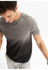 bonprix - T-shirt z czystej bawełny, Slim Fit. Kolor: szary. Materiał: bawełna. Wzór: nadruk #3