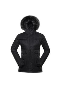ALPINE PRO - Kurtka uniwersalna damska Alpine Pro Egypa. Typ kołnierza: kaptur. Kolor: czarny. Materiał: syntetyk. Sport: turystyka piesza #1