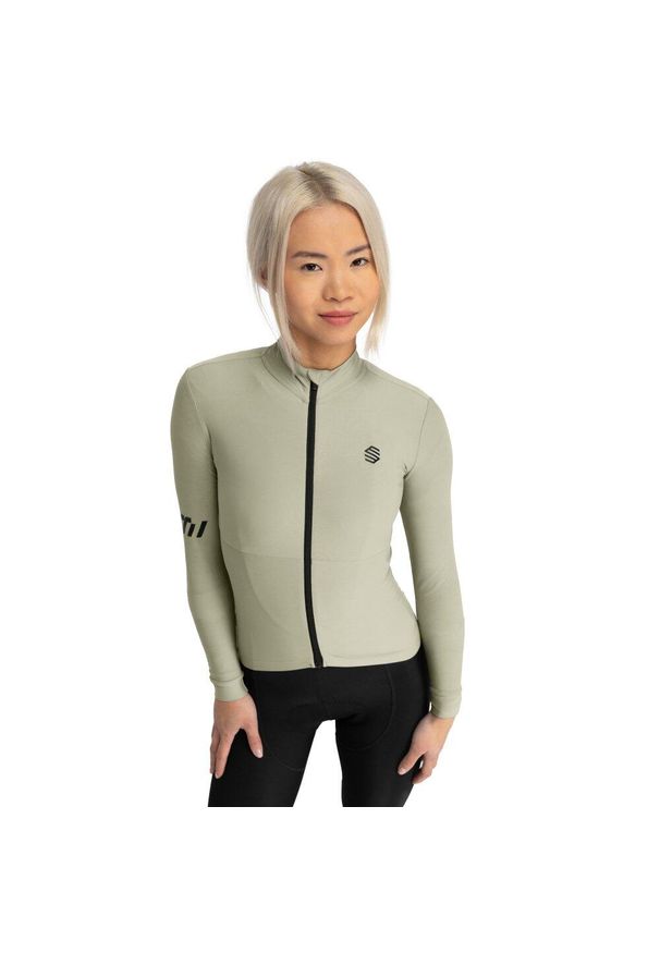 SIROKO - Damska termoaktywna koszulka rowerowa z długim rękawem Kolarstwo Siroko M7 Erb. Kolor: zielony. Materiał: materiał, tkanina. Długość rękawa: długi rękaw. Długość: długie. Sezon: jesień. Sport: kolarstwo