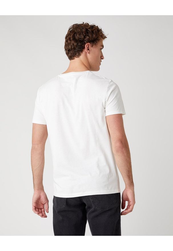 Wrangler - MĘSKI T-SHIRT WRANGLER SS BIKER TEE OFF WHITE W7H2D3737 112131845