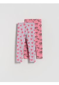Reserved - Bawełniane legginsy 2 pack - wielobarwny. Materiał: bawełna