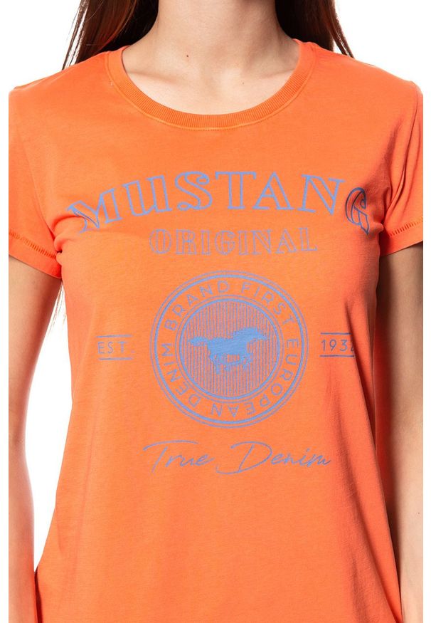 Mustang - MUSTANG T SHIRT DAMSKI Alexia C Print 1009840 7096. Wzór: nadruk