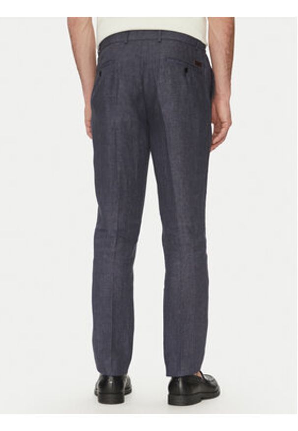 JOOP! Chinosy 17 JT-79Sake12 30045892 Granatowy Slim Fit. Kolor: niebieski. Materiał: len