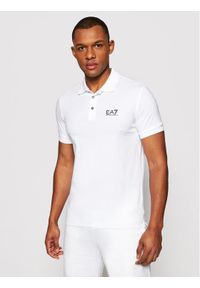 EA7 Emporio Armani Polo 8NPF04 PJM5Z 1100 Biały Regular Fit. Typ kołnierza: polo. Kolor: biały. Materiał: bawełna