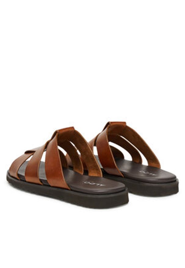 Aldo Klapki Light 13914631 Brązowy. Kolor: brązowy. Materiał: skóra