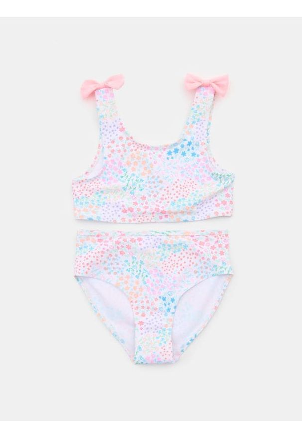 Sinsay - Dwuczęściowy strój kąpielowy z kokardami - różowy. Kolor: różowy