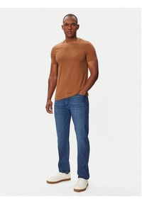 TOMMY HILFIGER - Tommy Hilfiger T-Shirt MW0MW10800 Brązowy Slim Fit. Kolor: brązowy. Materiał: bawełna #3