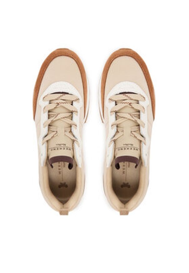 Weekend Max Mara Sneakersy Zambra 2525766014650 Beżowy. Kolor: beżowy. Materiał: materiał