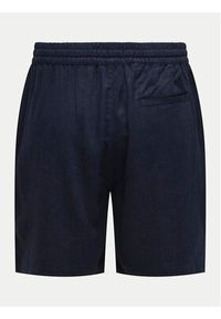 Only & Sons Szorty materiałowe Tel 22030250 Granatowy Regular Fit. Kolor: niebieski. Materiał: wiskoza #3