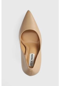 Steve Madden szpilki skórzane Klassy kolor beżowy SM11002464. Kolor: beżowy. Materiał: skóra. Obcas: na szpilce. Wysokość obcasa: średni #2