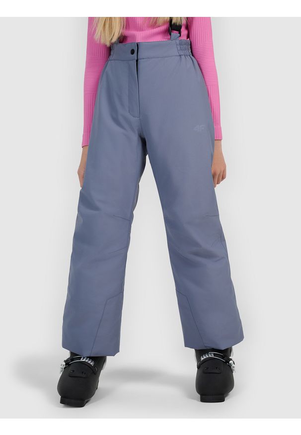 4f - 4F Spodnie narciarskie membrana 5000 dziewczęce - szare 164 (13-14 lat). Kolor: szary. Materiał: poliester, materiał. Wzór: gładki. Sezon: lato. Sport: narciarstwo