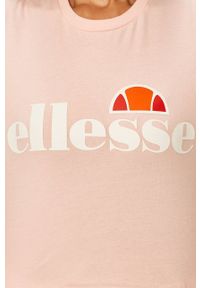 Ellesse - T-shirt SGS03237-White. Okazja: na co dzień. Kolor: różowy. Wzór: nadruk. Styl: casual #3