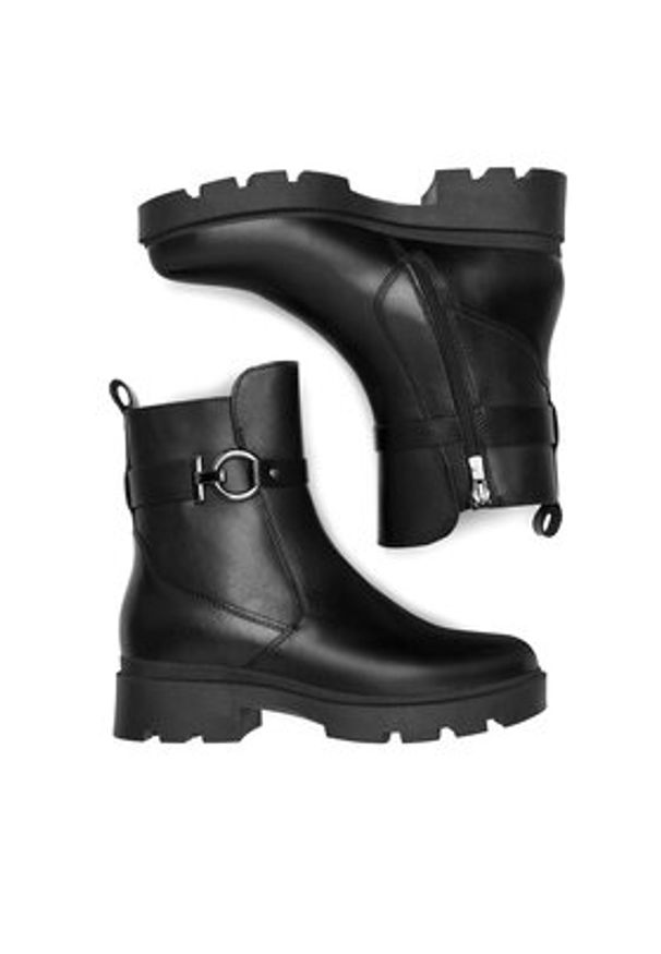 Lasocki Botki ARC-DOMINA-04 Czarny. Kolor: czarny. Materiał: skóra