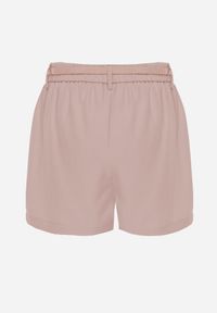 Renee - Różowe Spódnico-Szorty w Eleganckim Stylu z Wąskim Paskiem z Klamrą Ynislia. Kolor: różowy. Styl: elegancki #8