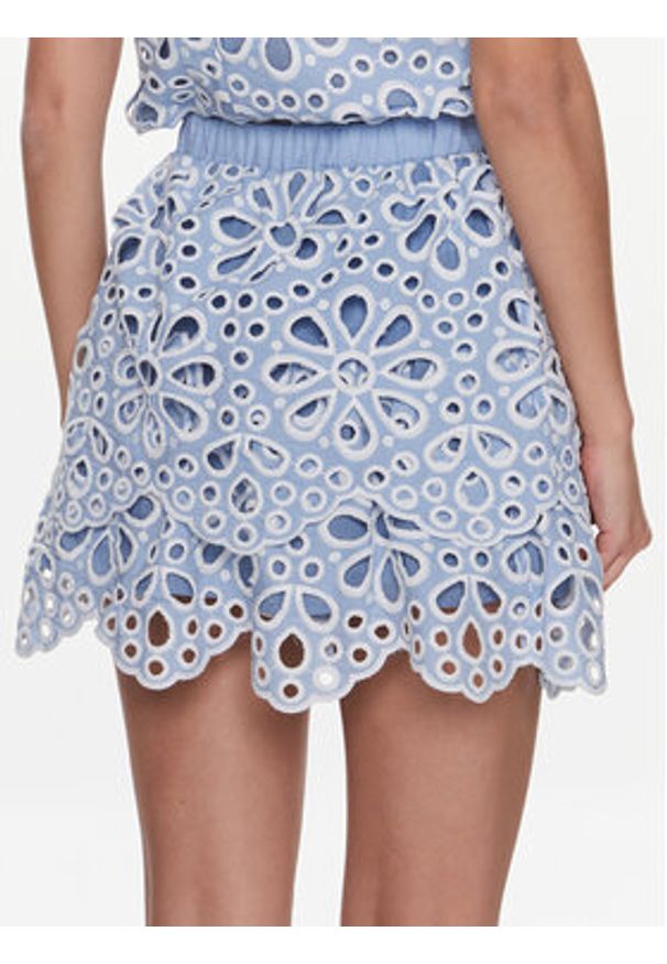 Silvian Heach Spódnica mini Miniskirt GPP24413MG Niebieski Regular Fit. Kolor: niebieski. Materiał: bawełna