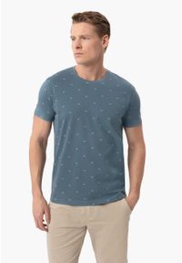 Volcano - T-shirt z nadrukiem TM-LEIF. Okazja: na co dzień. Materiał: bawełna, jeans, materiał. Długość: krótkie. Wzór: nadruk. Styl: casual, elegancki, klasyczny, wakacyjny #1