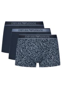 Emporio Armani Underwear Komplet 3 par bokserek EM000370 AF10779 MB089 Granatowy. Kolor: niebieski. Materiał: bawełna