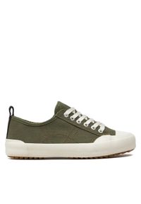 EMU Australia Trampki Hosier W13022 Khaki. Kolor: brązowy. Materiał: materiał, bawełna