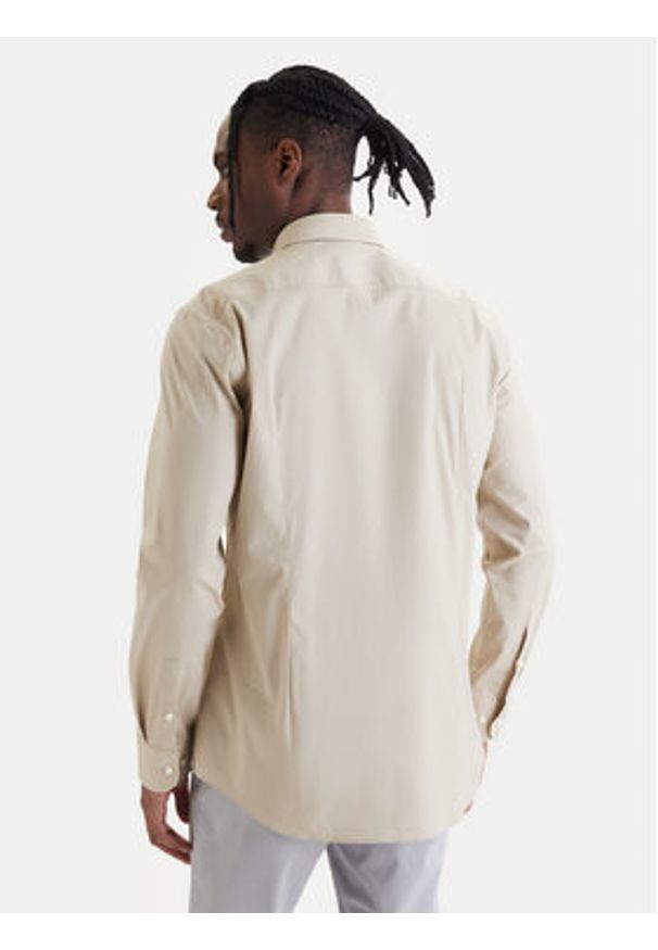 BOSS Koszula H-Hank-Kent-C1-214 50469345 Beżowy Slim Fit. Typ kołnierza: kołnierzyk klasyczny. Kolor: beżowy. Materiał: bawełna