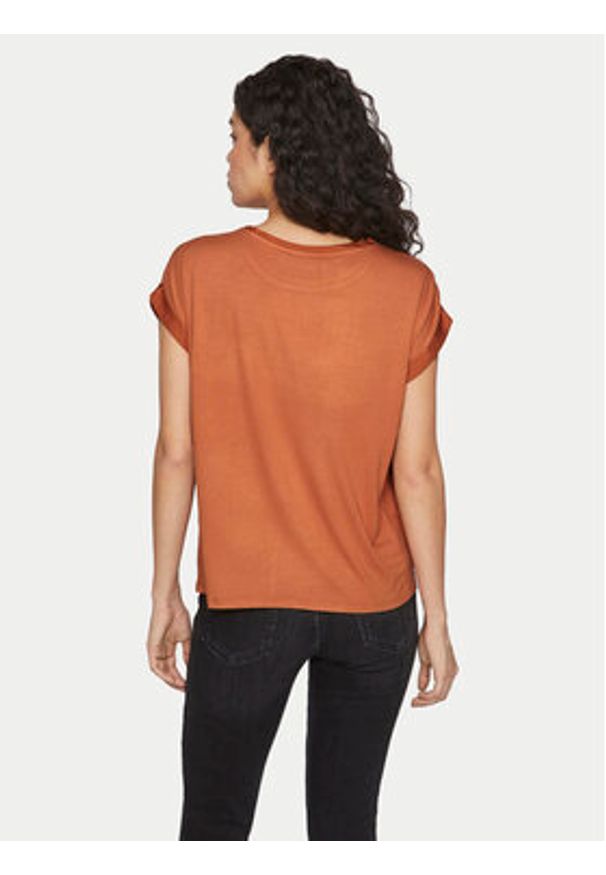 Vila T-Shirt Ellette 14059563 Pomarańczowy Regular Fit. Kolor: pomarańczowy. Materiał: syntetyk