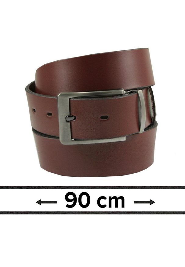 Zet - Pasek do Spodni Męski, Brązowy 90cm, Skórzany, Elegancki, Możliwość Skrócenia -ZET. Kolor: brązowy. Materiał: skóra. Styl: elegancki