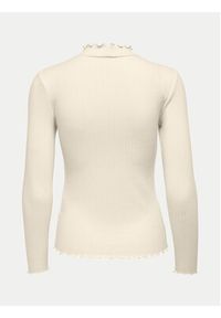 JDY Bluzka Fransiska 15228065 Écru Slim Fit. Materiał: wiskoza #6