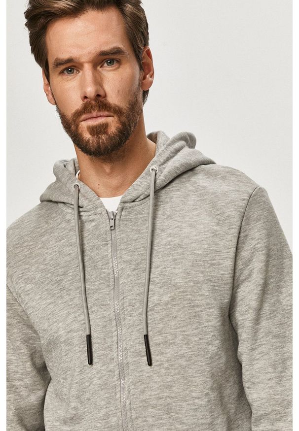 Only & Sons - Bluza. Okazja: na co dzień. Typ kołnierza: kaptur. Kolor: szary. Styl: casual