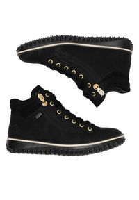 Rieker Trzewiki Z4263-00 Czarny. Kolor: czarny. Materiał: materiał #7