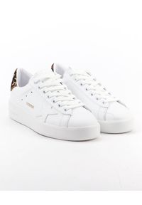 GOLDEN GOOSE - Białe sneakersy Pure Star. Kolor: biały. Materiał: jeans, guma. Wzór: aplikacja, gładki #7