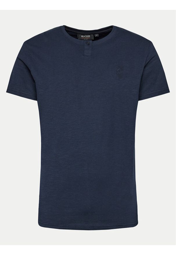 INDICODE T-Shirt Lunnin 41-040 Granatowy Regular Fit. Kolor: niebieski. Materiał: bawełna